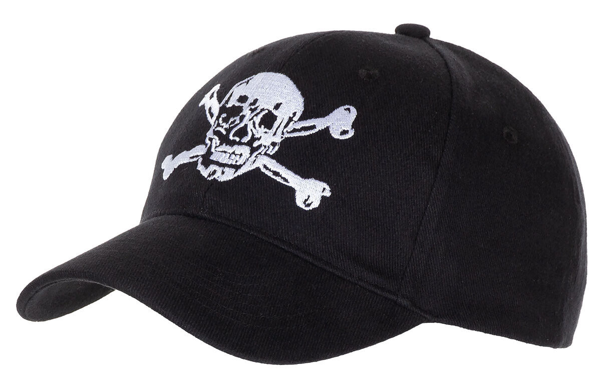 US Army Military Field Outdoor Cap Flat Skull Black One Size