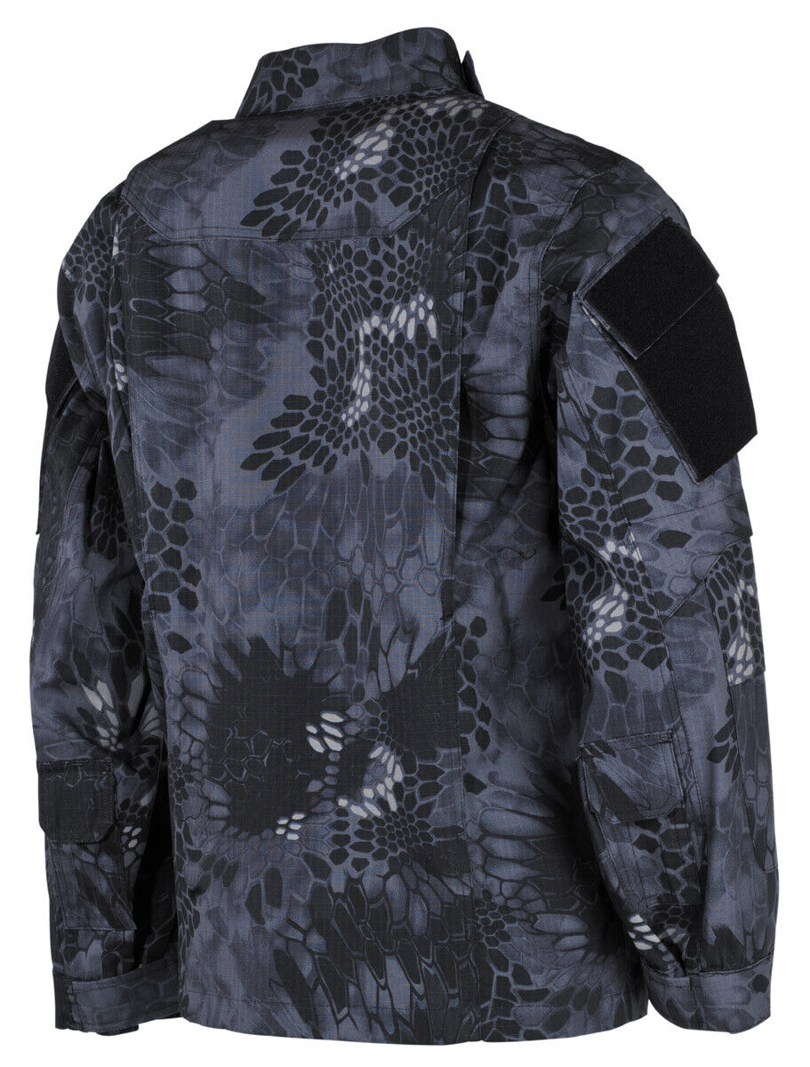 Mission Combat Jacket Ripstop ACU Military Uniform Outdoor Snake Black Cani MFH