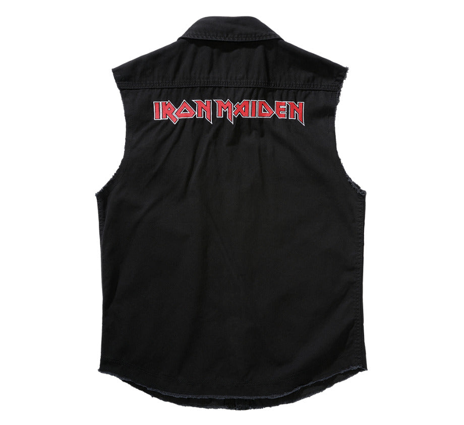 Brandit Iron Maiden Vintage Stylish Shirt Sleeveless Vest NOTB Black