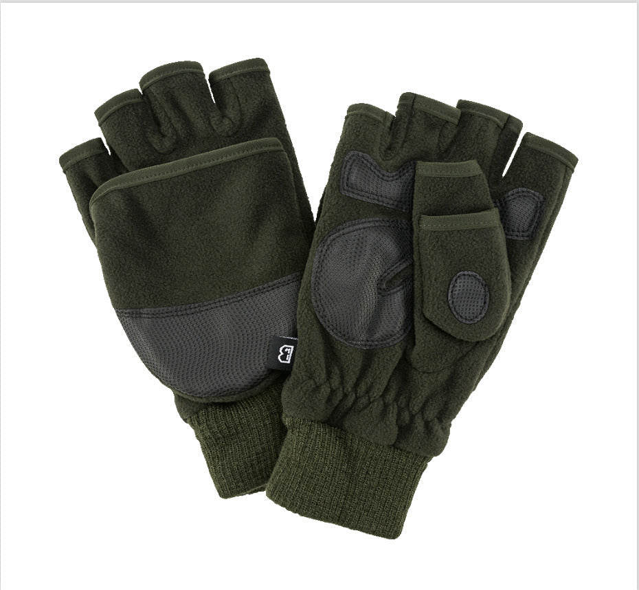Brandit Fingerless Trigger Gloves Outdoor Hiking Camping Olive