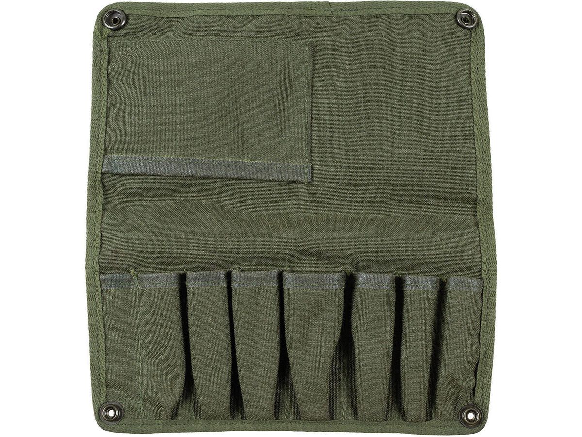 Original British Army Military GB Bag For Gun Cleaning Set Canvas, OD Green Used