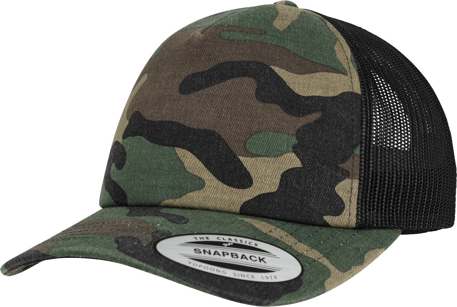 Brandit Summer Military Army Camo Classic Snapback Cap Woodland Black
