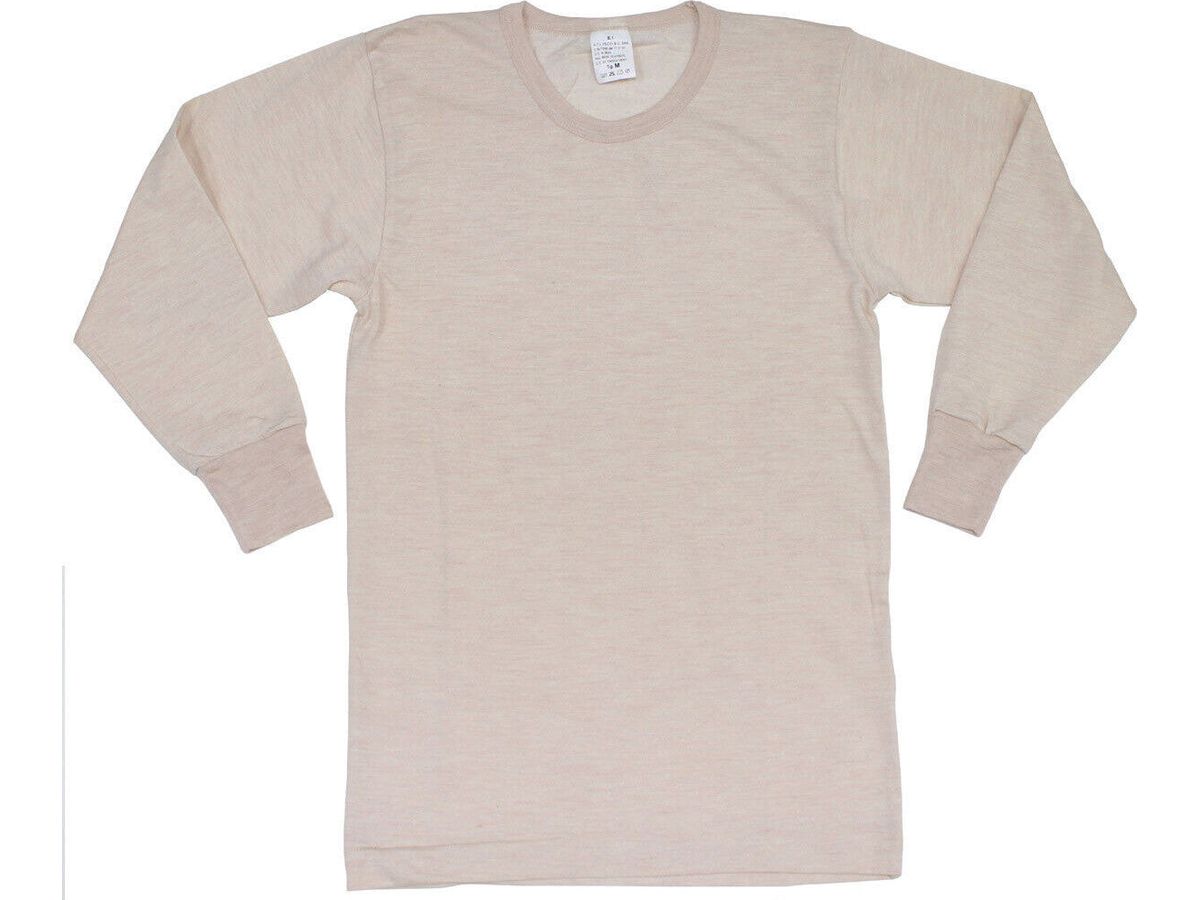 Original Italian Army Military longsleeves Undershirt Raw White New