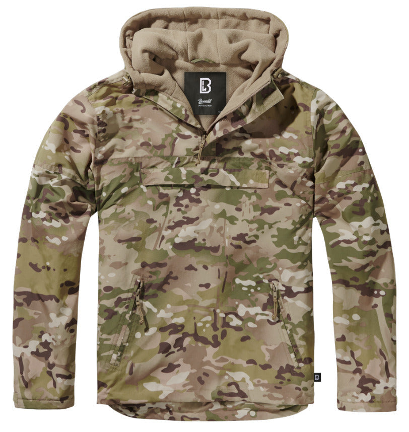 Brandit Windbreaker Hooded Jacket Anorak Mens Camping Outdoor Hunting Camo