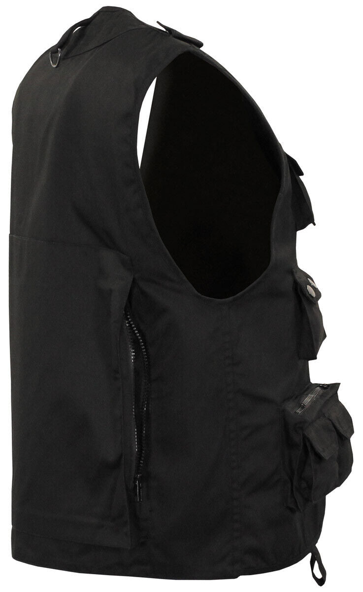Canadian Army Quilted Outdoor Vest Black Vest Heavy Version Multi Pockets Black