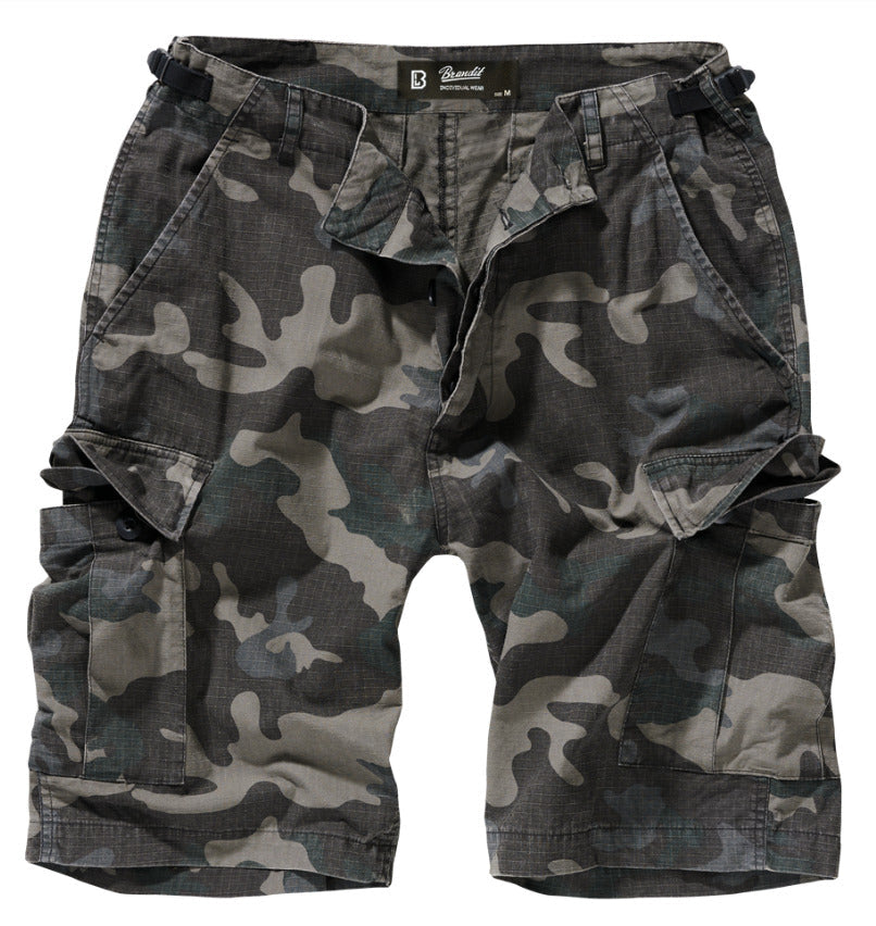 Brandit BDU Shorts Woodland Camo Combat Hiking Outdoor Summer Cotton Ripstop