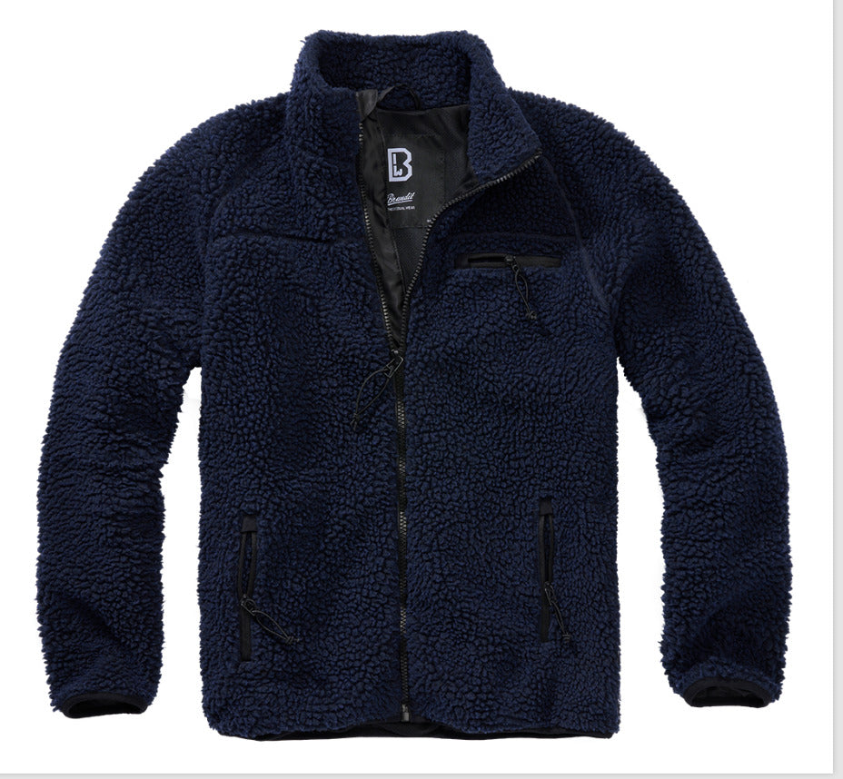 Brandit Teddy Fleece Jacket Breathable Lining Hiking Army Navy