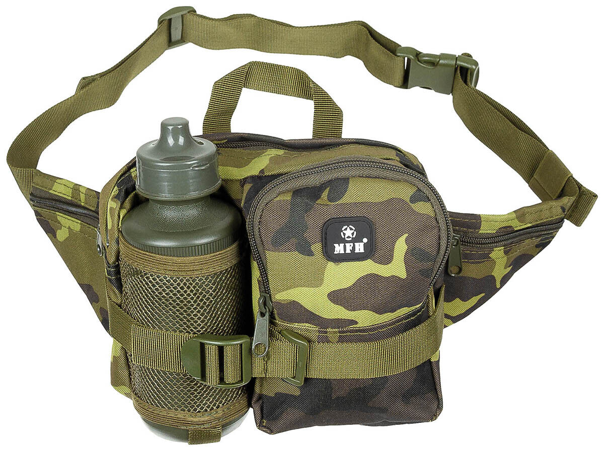 MFH Waist Bag with Drinking Bottle M95 Czech Camo M95