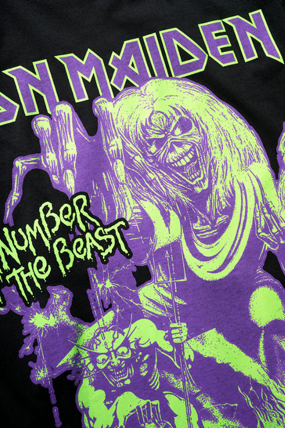 Brandit Iron Maiden Stylish T-Shirt Number of the Beast I Short Sleeves Black