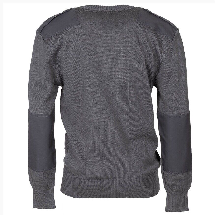 Genuine Austrian Army Pullover NEW Commando Grey Wool V-Neck Sweater Military