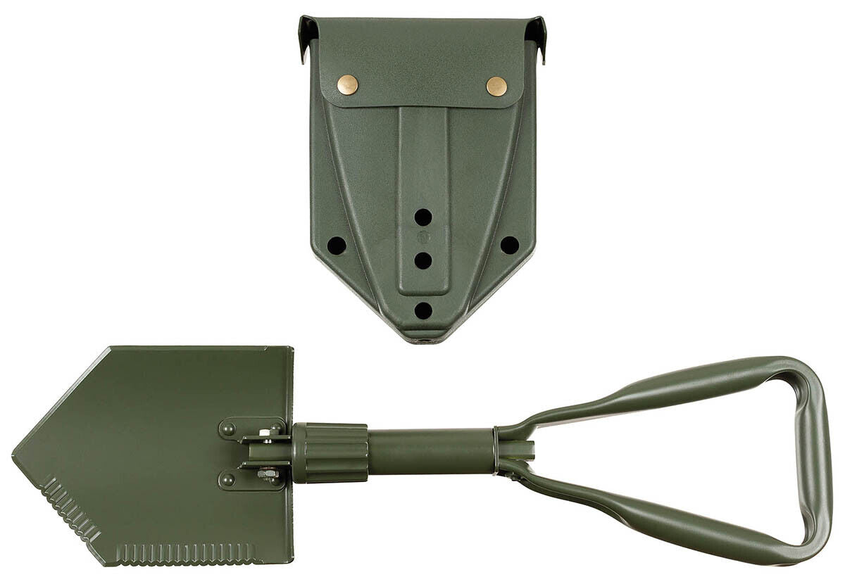 MFH US Folding Spade 3-part Green Extra Stable