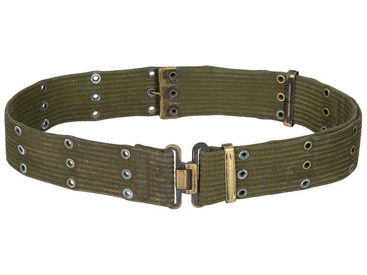 Original Belgian Army Military Combat Pistol Belt US-Style OD Green