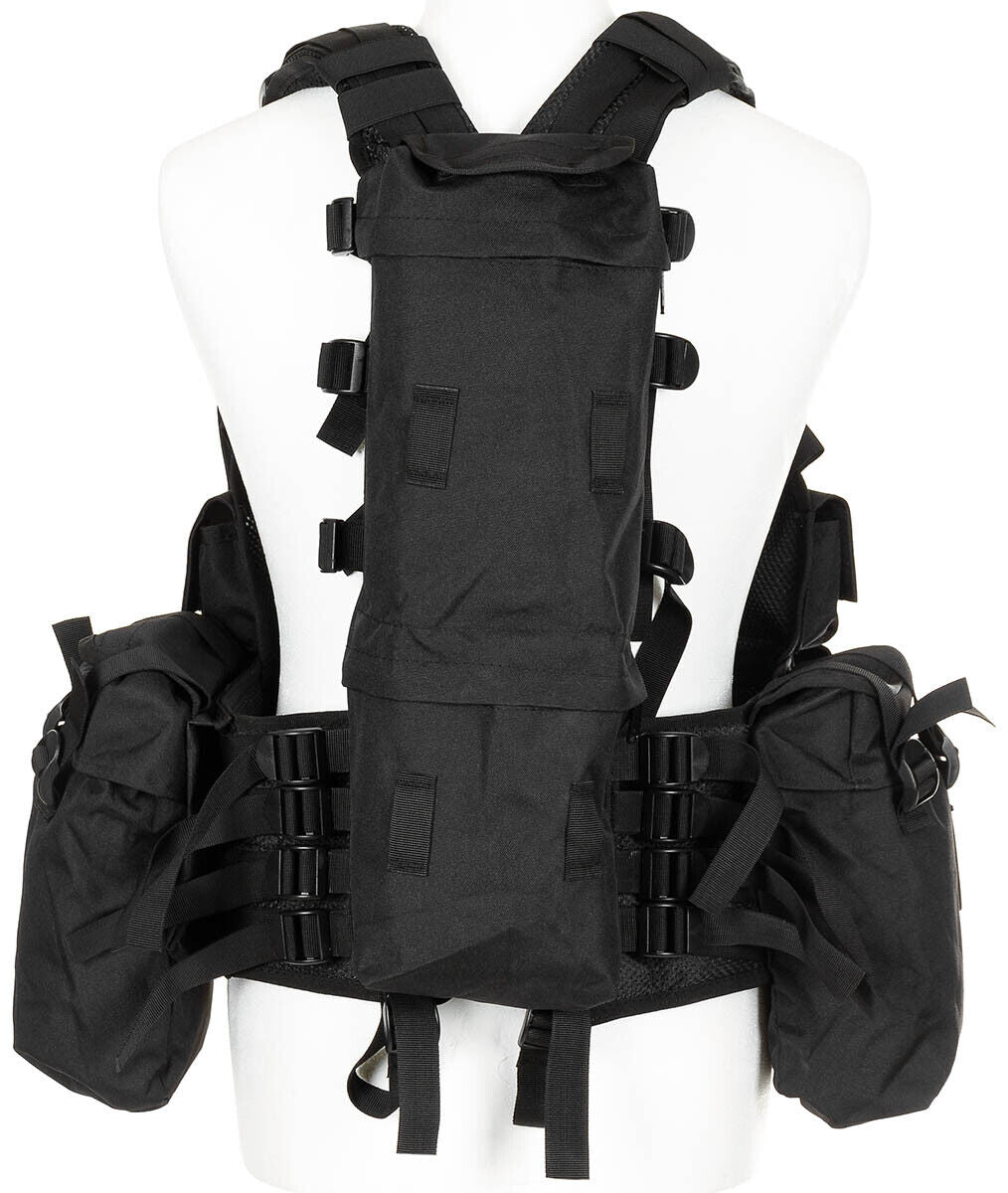 MFH Tactical Vest Various Pockets Black