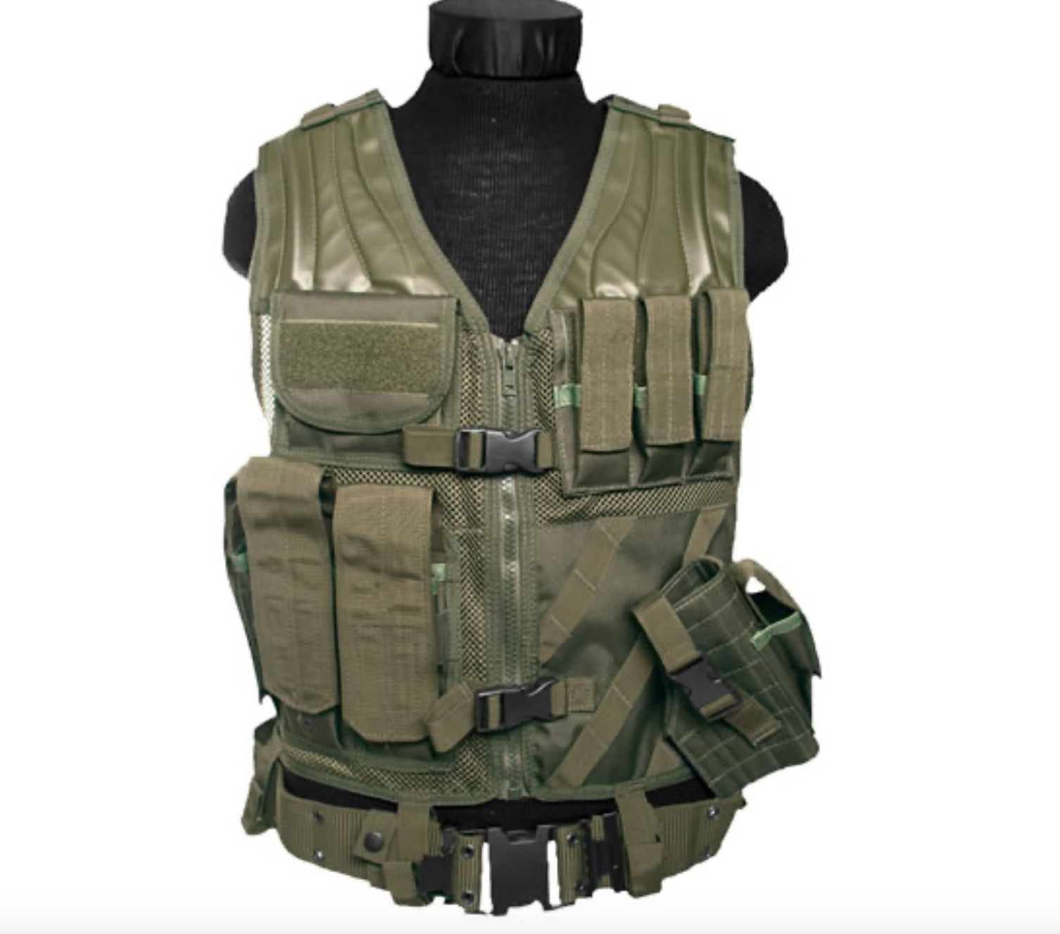 Mil-Tec USMC Combat Vest with Belt Olive