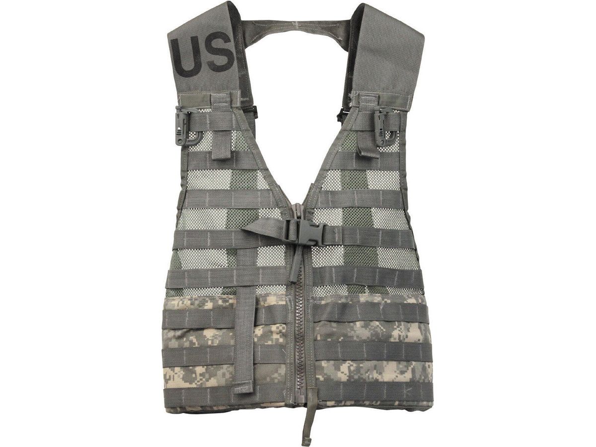 Original US Army Military Combat Vest MOLLE II Modular FLC AT-digital Used