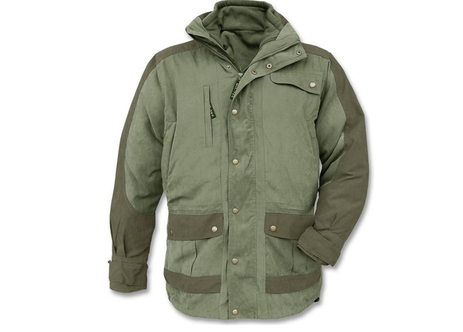 Mil-Tec Jacket Outdoor Army Style Hunting Warm Parka with Fleece OD Green