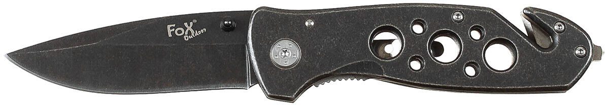 Outdoor Hunting Camping Jack Knife Compact One-Handed Stonewashed Metal Handle