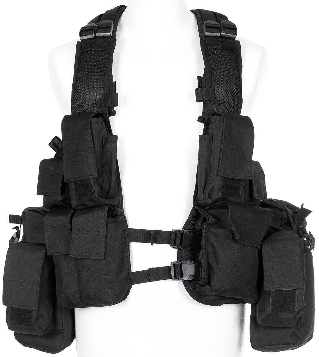 MFH Tactical Vest Various Pockets Black