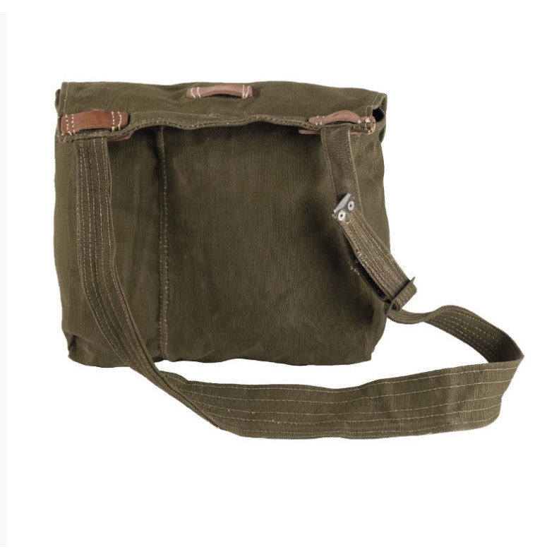 Original Romanian Army Bread Bag Military Vintage Olive Canvas Haversack Militar