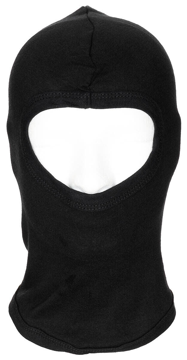 Face Mask Ski Winter Hat 1 One Hole Balaclava Hood Beanie Slit Thin Black