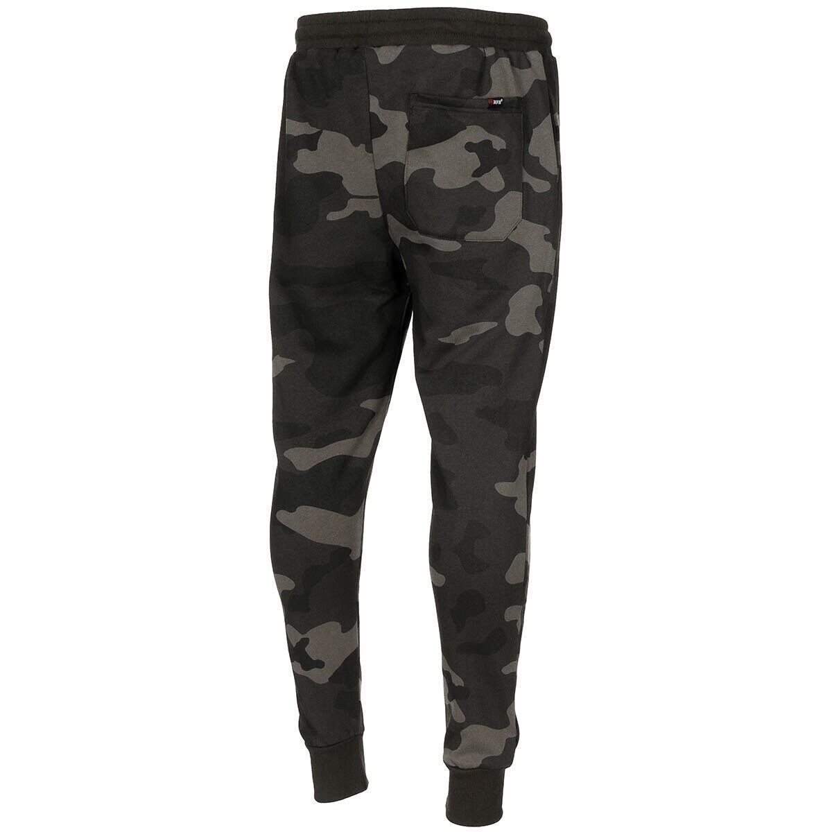 Tracksuit Pants Jogger Dark Camo Elastic Waistband Knitted Cuffs Waist And Leg