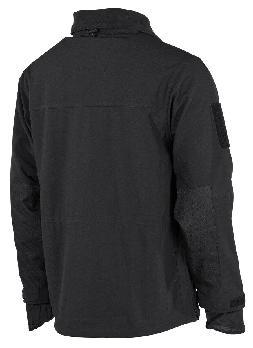 High Defence Softshell Jacket Military Army Waterproof Windproof Men's Black MFH