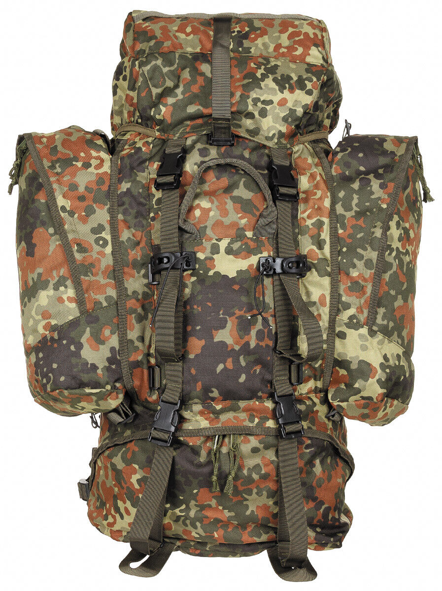 Outdoor Hiking Adjustable Backpack Military Army Backpack Alpin 110L BW Camo