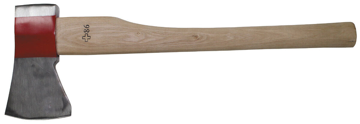 Large Axe Wooden Handle Hardened Steel Head Blade: 12 cm Length: 59 cm