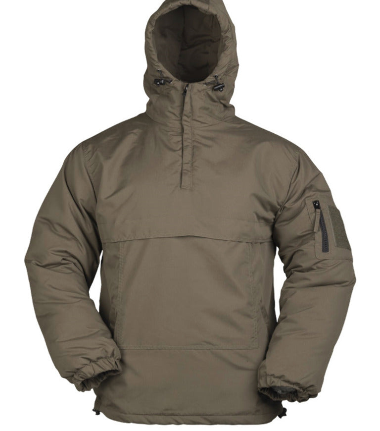 MIL-TEC Anorak Combat Jacket Winter Camouflage Windproof Hooded Lined OD Green