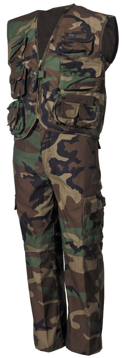 Kids Set, Pants and Vest, woodland, detachable trouser legs
