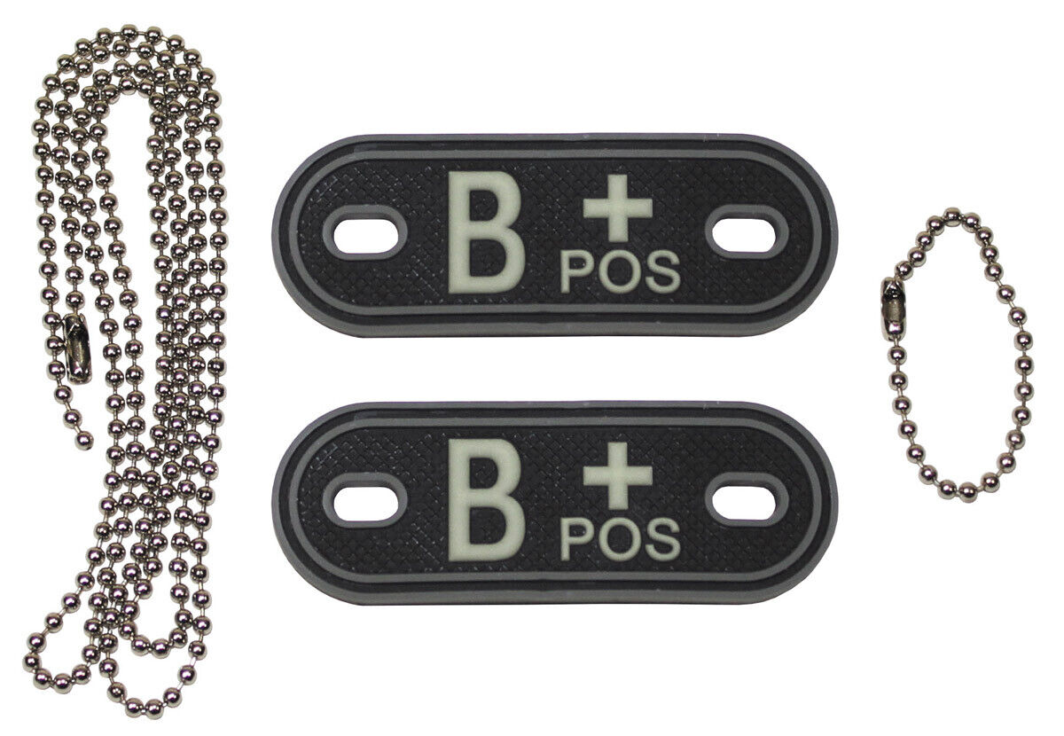 Blood Group Markers With Chains Phosphorescent B POS 3D