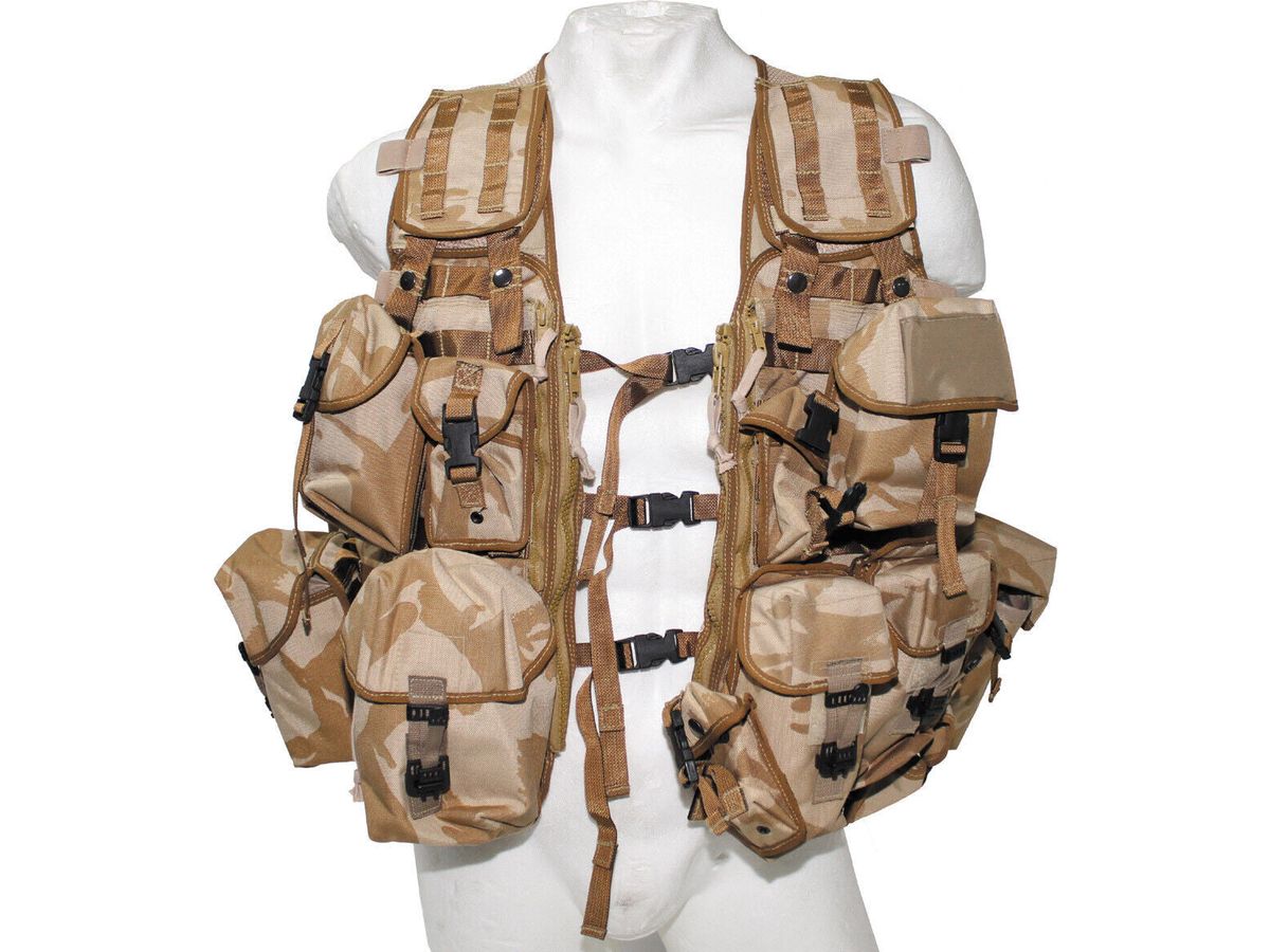 Original British GB Army Military Vest Tactical Used DPM Desert Camo