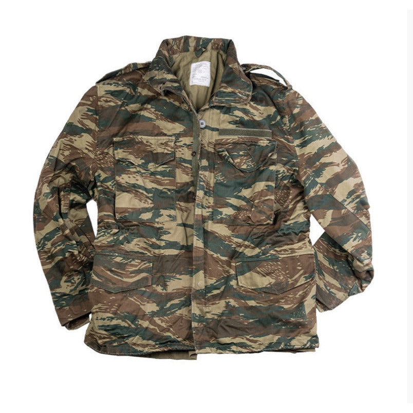 Original Greek Army Jacket Field Military Lizard Camouflage Genuine Military