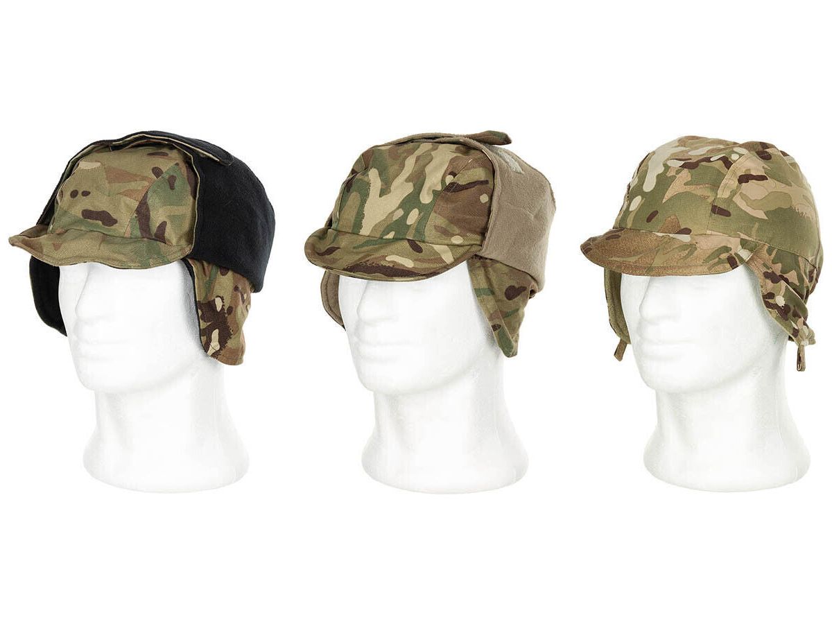 Original British Army GB Winter Cap Cold Weather MTP Camo Used One Size