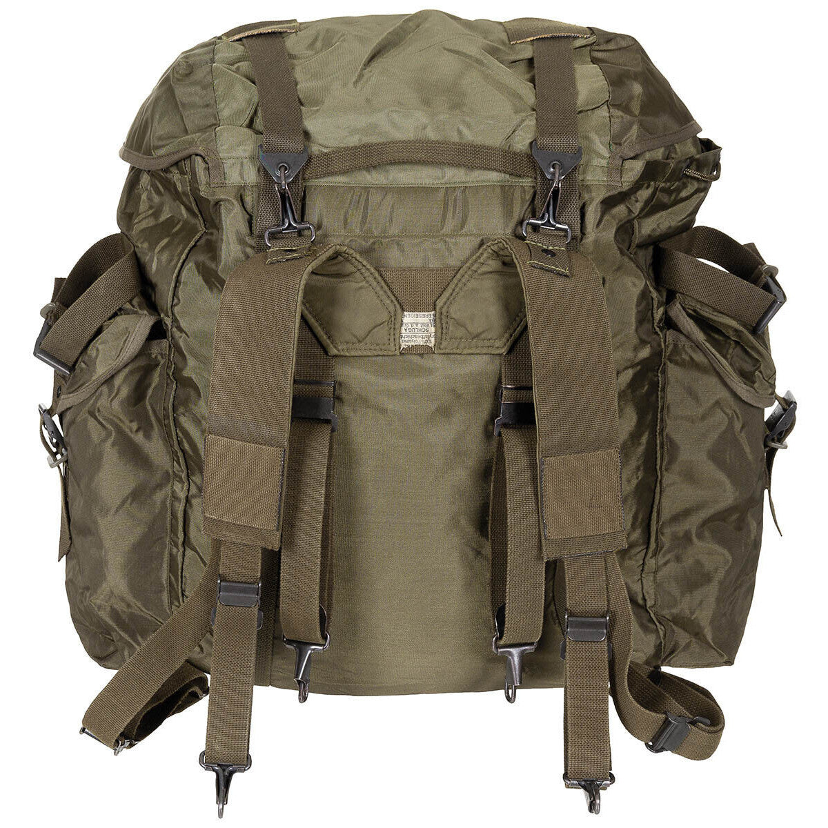 Austrian Original Military Army BH Backpack Large With Suspenders OD Green Used