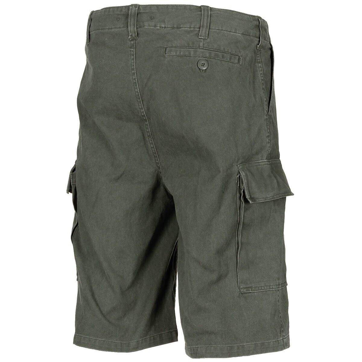 MFH German Army Moleskin Bermudas Green-stonewashed