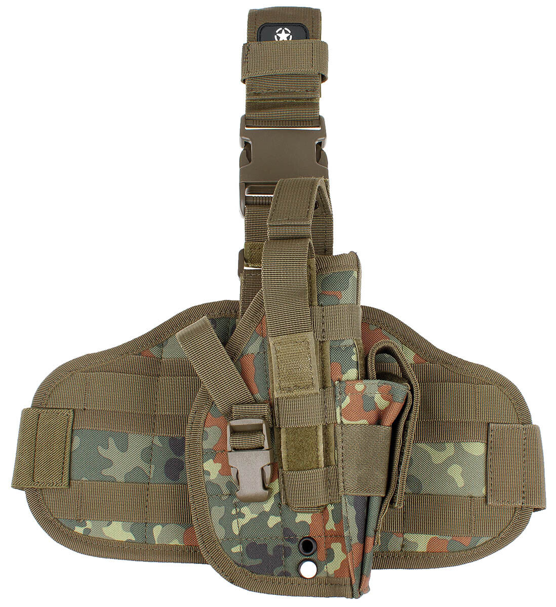 Leg Holster Military Army Combat MOLLE Right-Handed Use BW Camo