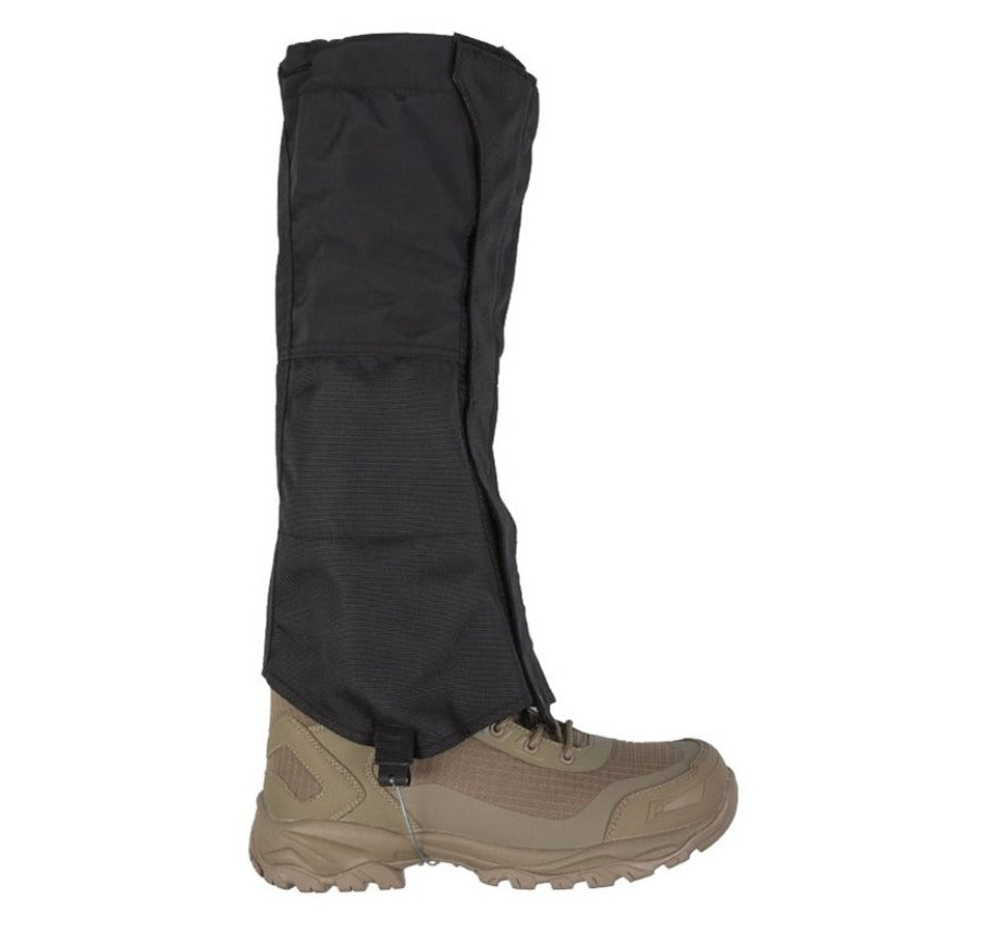 Outdoor Gaiters Steel Wire Fixing Gaiters For Hiking Hunting Weatherproof Black