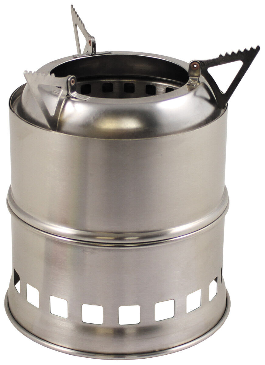 Forest Outdoor Stove - Stainless Steel, Compact & Portable Solid Fuel Compatible