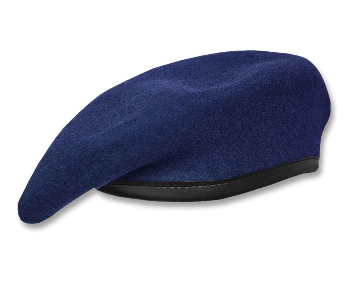 German Army Bundeswehr Military Plein Ciel Commando Beret 100% Wool Dark Blue