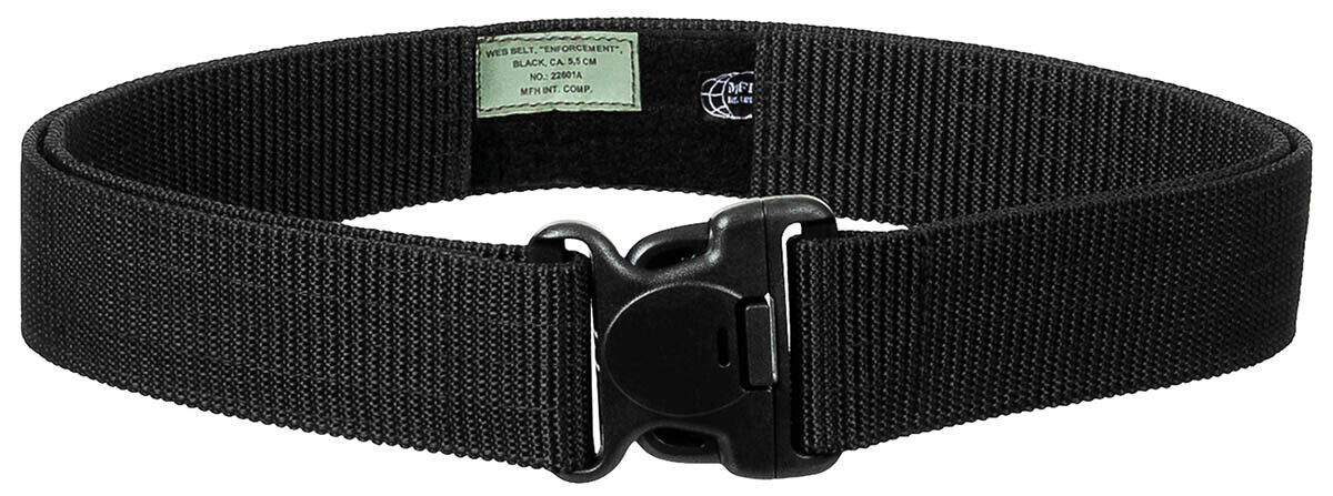 Web Belt Combat Tactical Elastic Material Enforcement Black