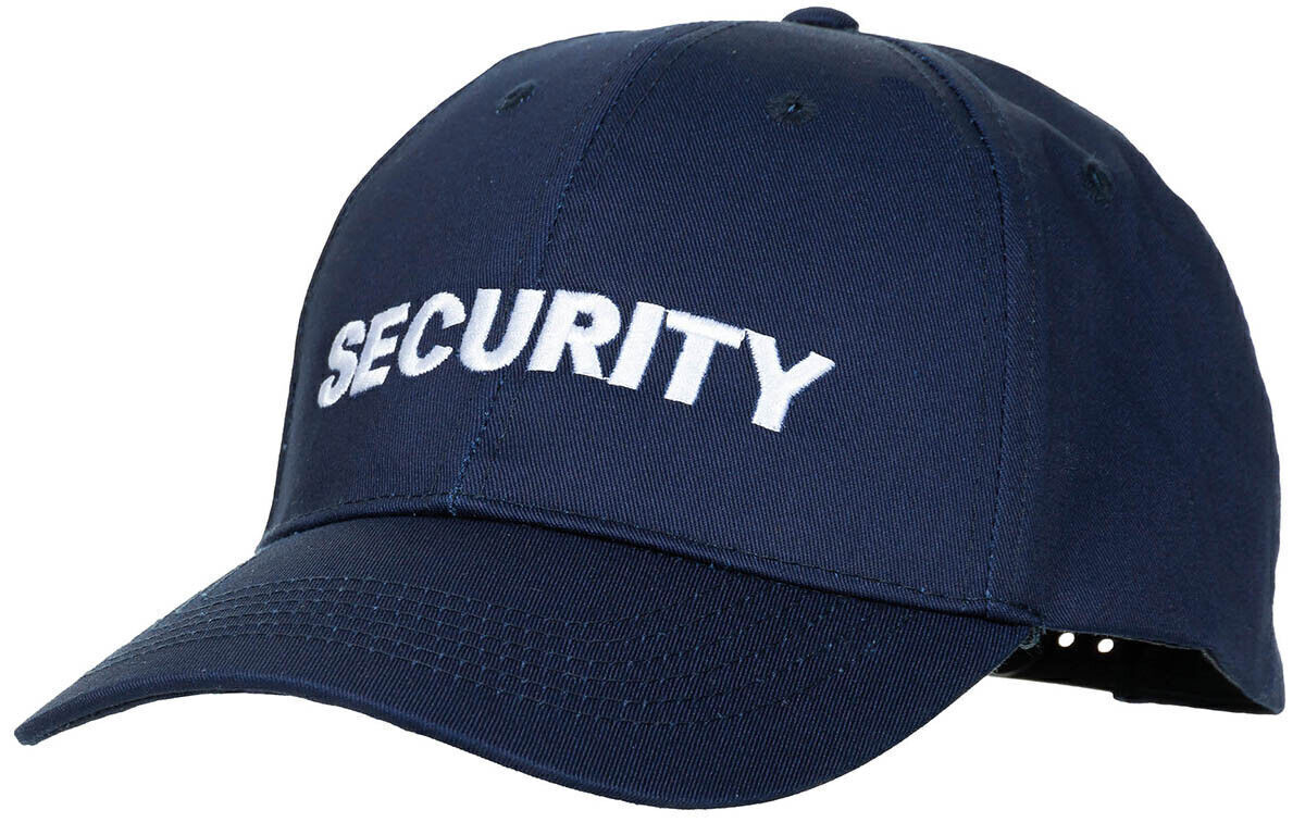 US Army Military Field Outdoor Cap With Loop Panels Blue Embroidered Security