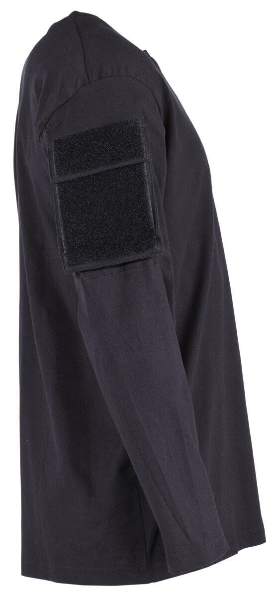 MFH US Long-Sleeved Shirt with Sleeve Pockets Black