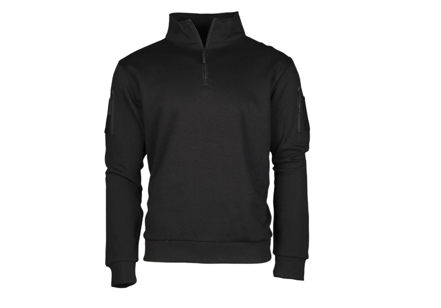 MIL-TEC Ranger Military Tactical Sweatshirt With Zipper Outdoor Hunting Black