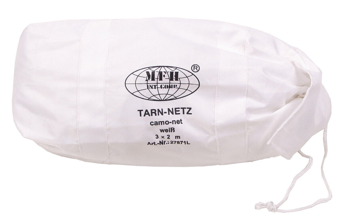 Military Army Camo Net With Carier Net 2 x 3 m white
