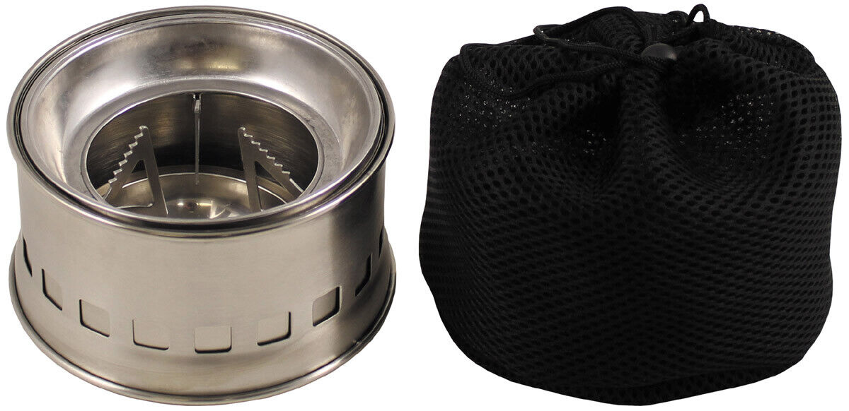 Forest Outdoor Stove - Stainless Steel, Compact & Portable Solid Fuel Compatible