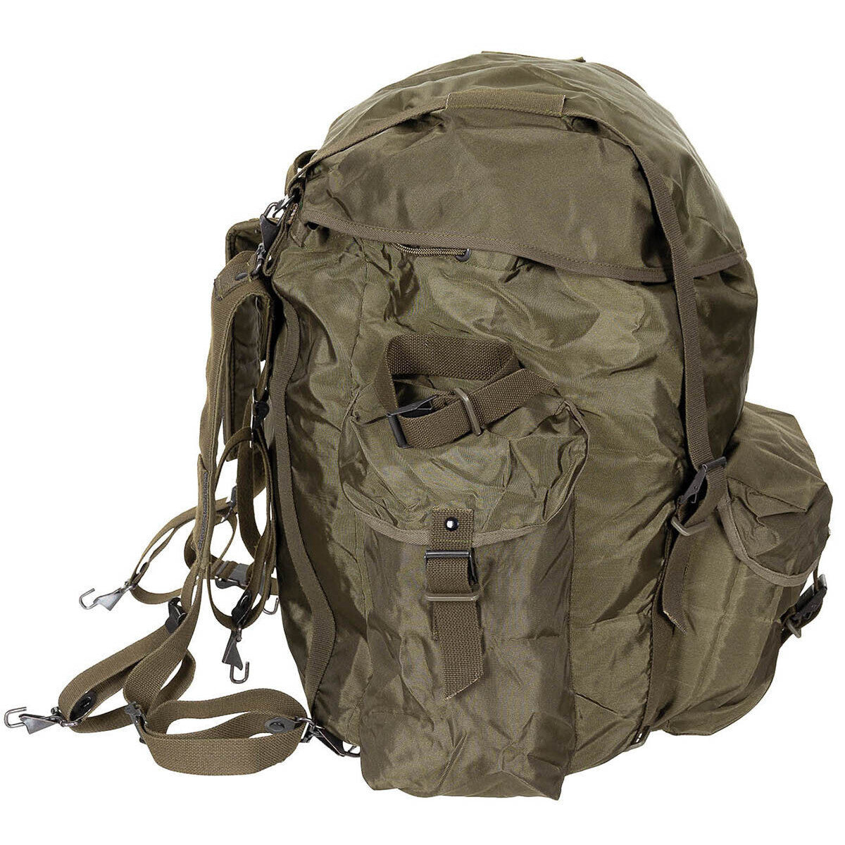 Austrian Original Military Army BH Backpack Large With Suspenders OD Green Used