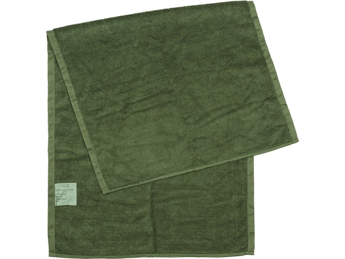 Original British Army Military Towel OD Green Used 150x100cm Anti-microbial