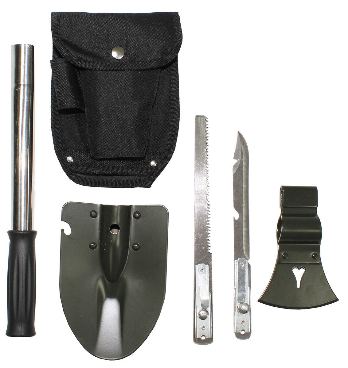 Military Army Survivor Kit Multifunction-Set 6in1 Axe Spade Saw Knife