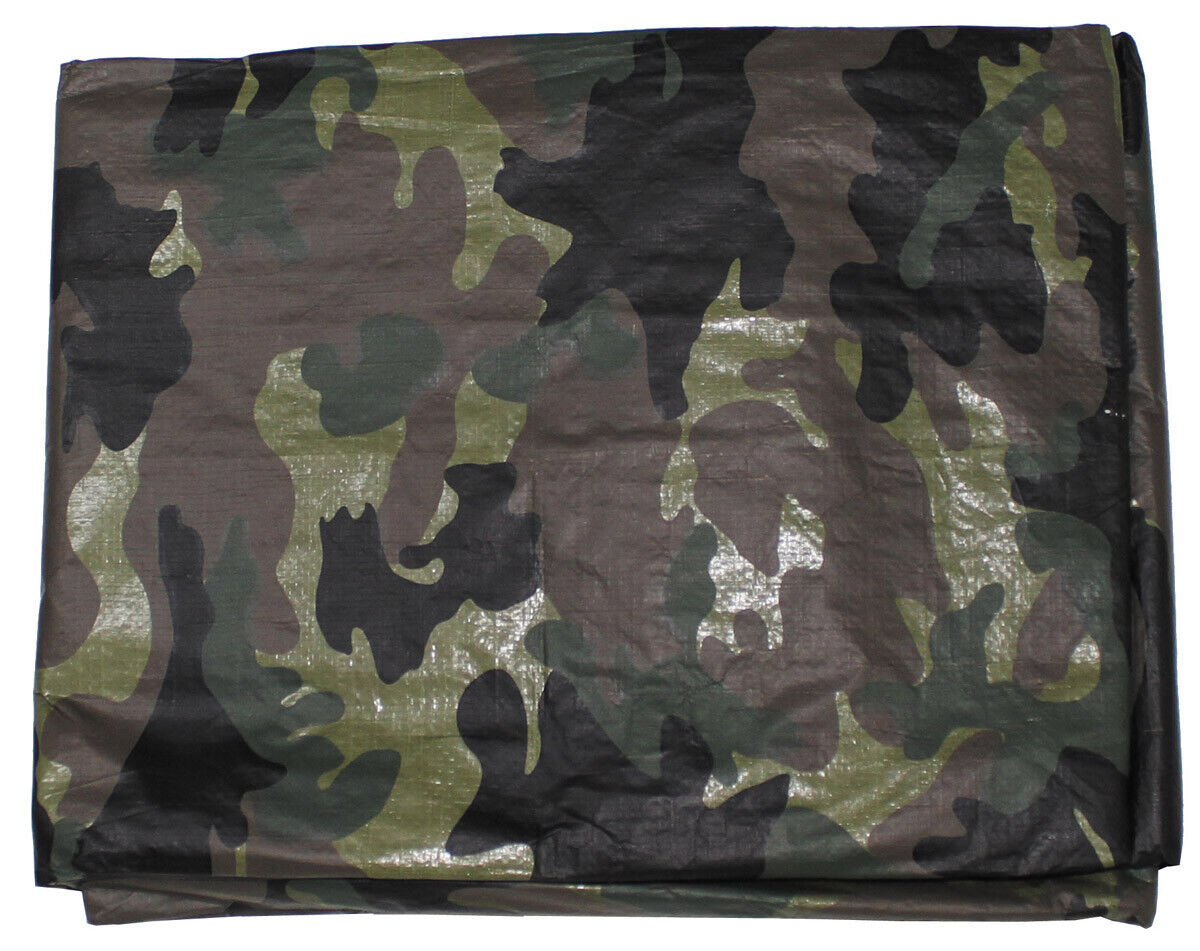 MFH Tarpaulin PE Metal Eyelets Ca. 300 X400 Cm Woodland